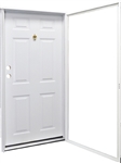 36" x 76" RH Kinro Series 7660 Housetype Combo Front Door 6 Panel W/Knocker & Viewer