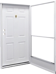 38" x 76" RH Kinro Series 7660 Housetype Combo Front Door 6 Panel W/Knocker & Viewer