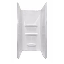 32" x 32"  3 Piece Fiberglass Surround