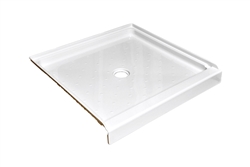 Shower Pan 36" x 36" Fiberglass White
