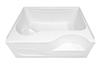 54" x 42" Garden Tub With Outside Step Fiberglass