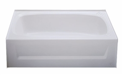 54" x 27" Bathtub ABS Plastic Left Drain