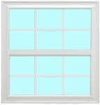 46" x 53 5/16" 6x6 Grid Kinro Vinyl Window w/Screen