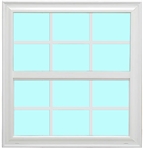 46 1/4" x 39 5/8" 6x6 Grid Kinro Vinyl Window w/Screen