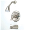 Single Lever Diverter Spout with Blade Handle Brushed Nickel