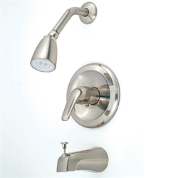 Single Lever Diverter Spout with Blade Handle Brushed Nickel
