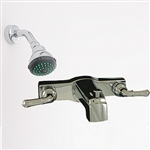 8" Tub/Shower Diverter w/Teapot Handles w/Shower Kit Chrome