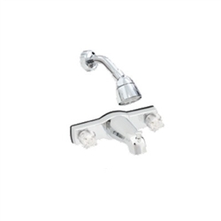 Empire 2 Valve Diverter Brushed Nickel, Brass Underbody Straight Backsets