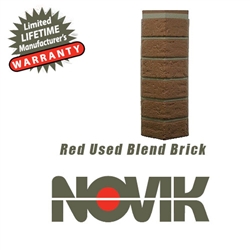 Novik Hand-Laid Red Used Blend Brick Pattern Corner