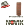Novik Hand-Laid Brown Blend Brick Pattern Corner