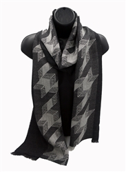 100% Premium Baby Alpaca Scarves, Arrow Jacquard Scarf is more Durable than Cashmere