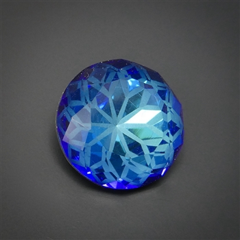14mm crystal lotus stone, Bermuda blue, 1 stone