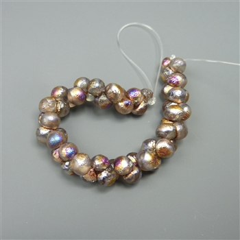 4mm mushroom beads, etched infernal, 50pcs