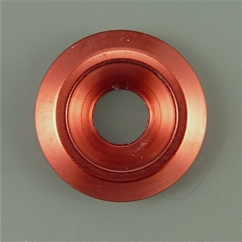 Anodized Aluminum Counter sunk washer, 25mm outer diameter, red