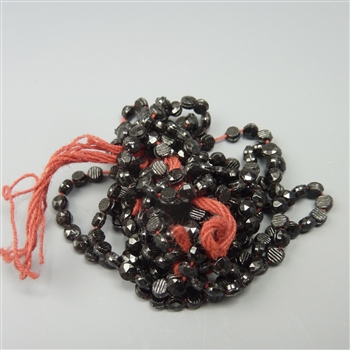 2.5mm antique hematite rose cut nail head beads, 1 small hank