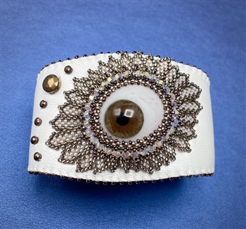 "Keep an Eye on It" Bracelet Kit, ivory and bronze