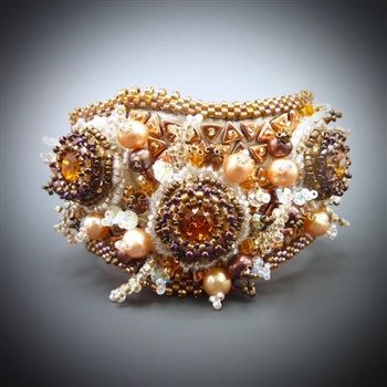 Rose Garden Cuff Bracelet Kit, topaz & crystal