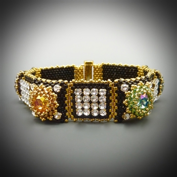 Sparkling Stones Bracelet Kit, gold & black