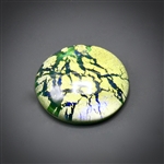 18mm round crackle glass cabochons, green