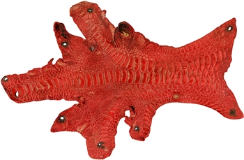 Chicken Foot Leather, antique red
