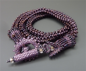Parisian Wheat Wrap Bracelet/Necklace Kit, burgundy