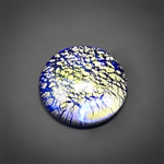 18mm round crackle glass cabochons, blue