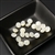 Twenty 8mm antique shank back mother of pearl buttons