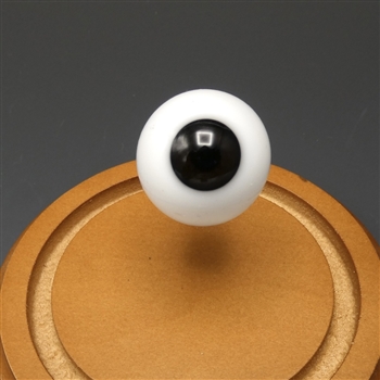 Large German Blown Glass Doll's Eye, 28mm, dark brown
