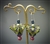 Candelabrum Earrings Kit, lime, pink & purple