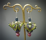 Candelabrum Earrings Kit, lime, pink & purple