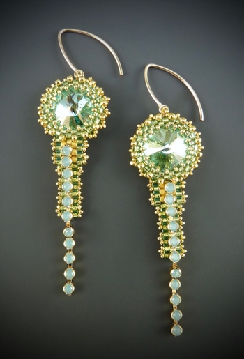 Deco Earrings Kit, celadon green