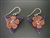 Triangle Blossom Earrings Kit, persimmon and dark purple