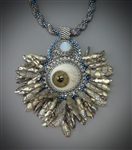"Eye Spy" Necklace Kit, peacock grey
