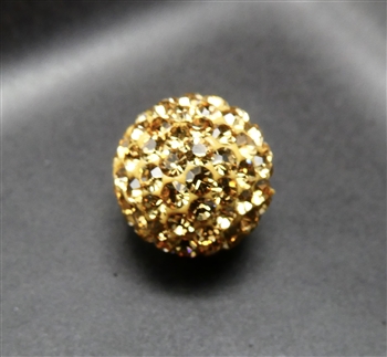 10mm topaz crystal pave bead