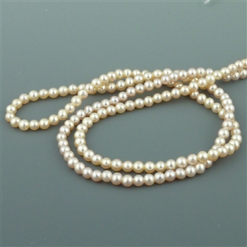 1.5-2mm Japanese fresh water gem pearls, pinky-peach