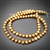 4.5-5mm honey colored round fresh water pearls, one 15 inch strand