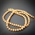 4.5-5mm light honey colored round fresh water pearls, one 15 inch strand