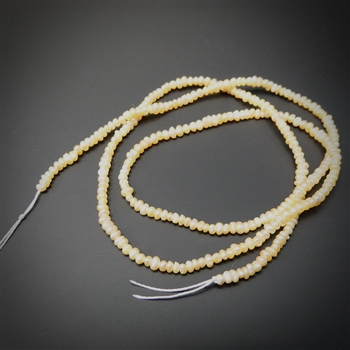 1.5-1.8mm natural peach pearls, one 15 inch strand
