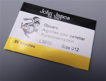 Glovers Needles, size 12, pack of 25