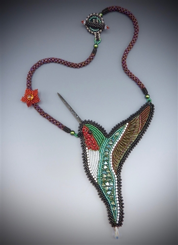 "Lightness of Being" Necklace Kit, emerald and ruby