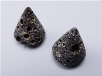 Leland Slag Glass Stone points, pair 1