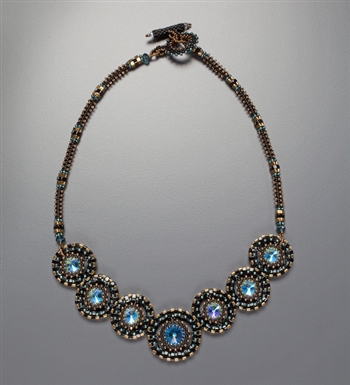 Decked out in Deco Necklace Kit, black, bronze & blue - RESTOCKED!