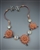 Dahlia Daze Necklace Kit, peach and grey