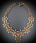 Fleur de Vigne Necklace Kit, white and bronze