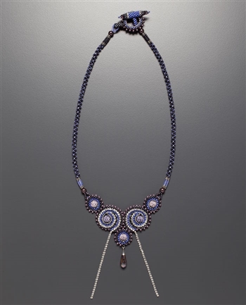 Oceanside Deco Necklace Kit, purple & silver - RESTOCKED!
