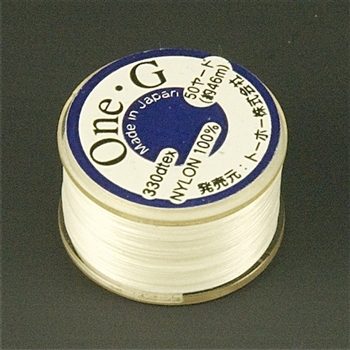 One-G Nylon thread, 50 yard bobbin, white