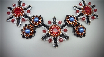 Renaissance Revival Necklace Kit, All New! Red, Black & White