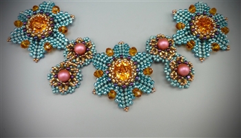 Renaissance Revival Necklace Kit, Turquoise & Tangerine