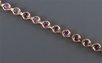 Swarovski Cup Chain, 18pp, amethyst gold, 12 inches