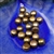 6mm side drilled button pearls, golden brown